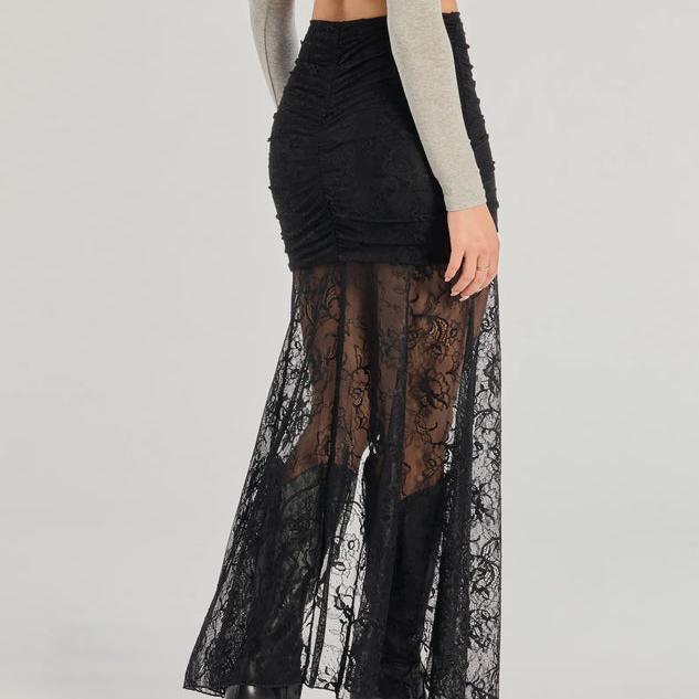 Wholeasela Custom Lace Slit plus size womens skirts.jpg