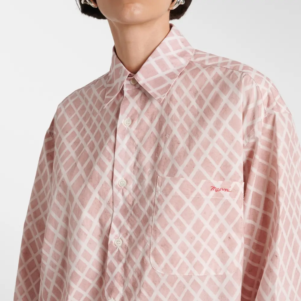Checked Cotton Poplin Shirt In Pink (4).jpg