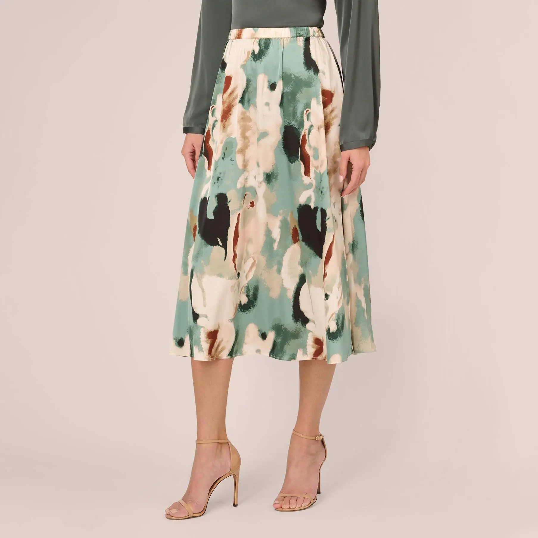 Custom Print A Line Satin Midi Skirt  (2).jpg