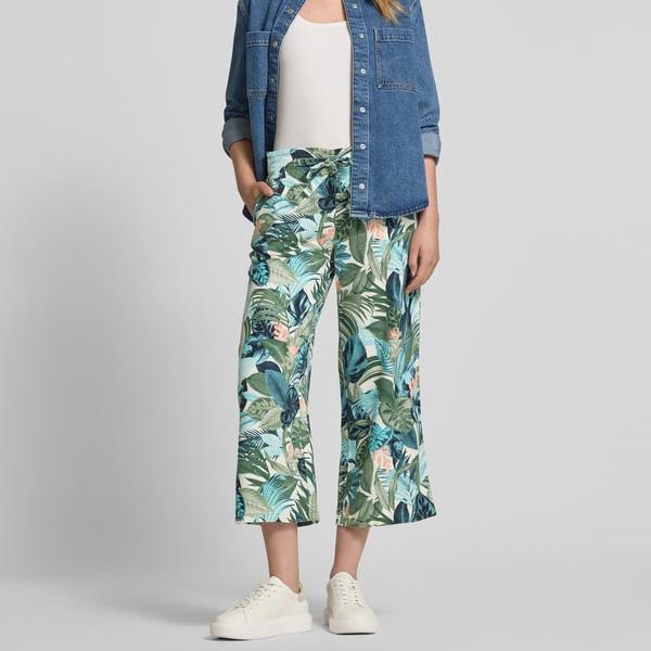 Custom Wide-leg flax pants with elastic straps
