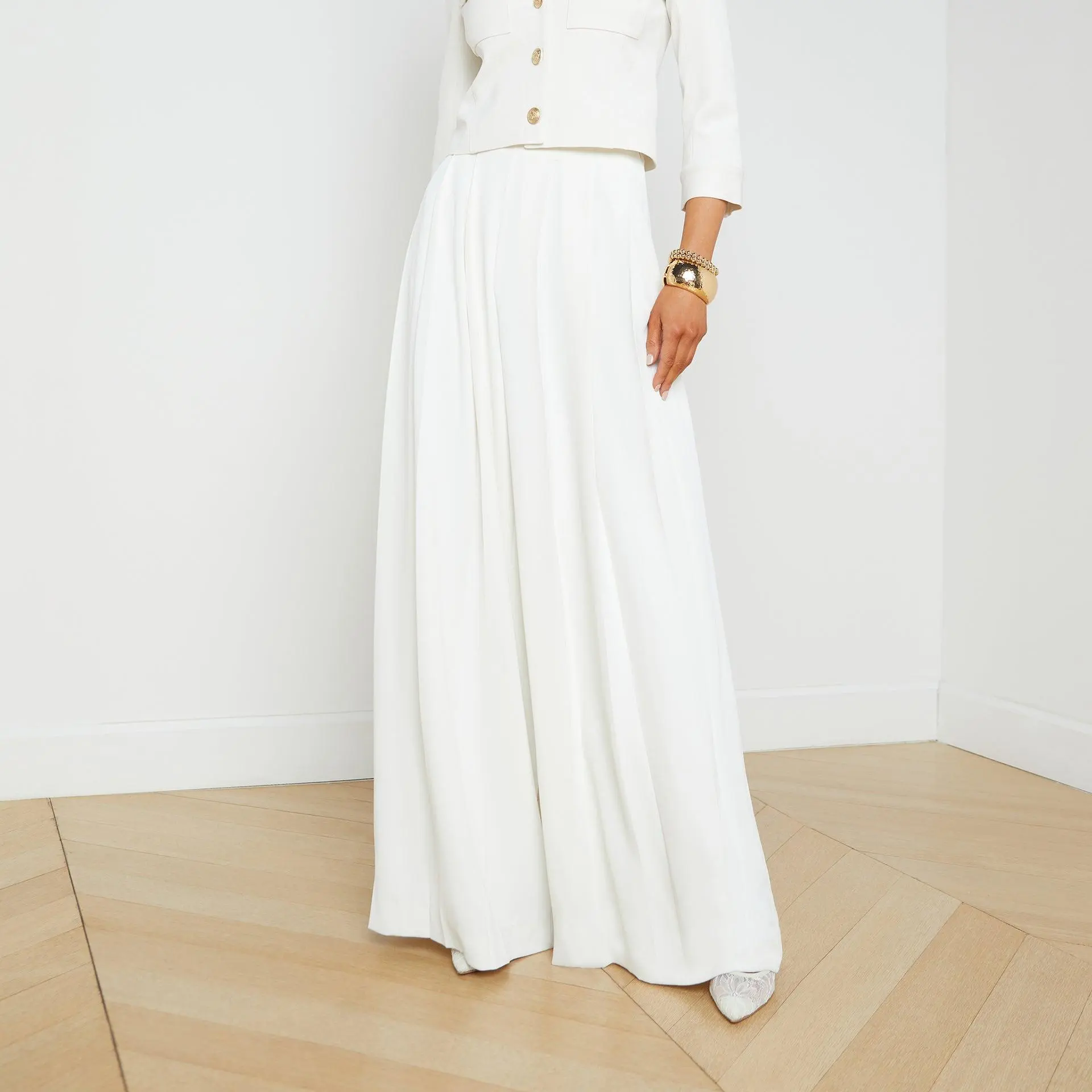 Custom Pleated Wide-Leg Pant