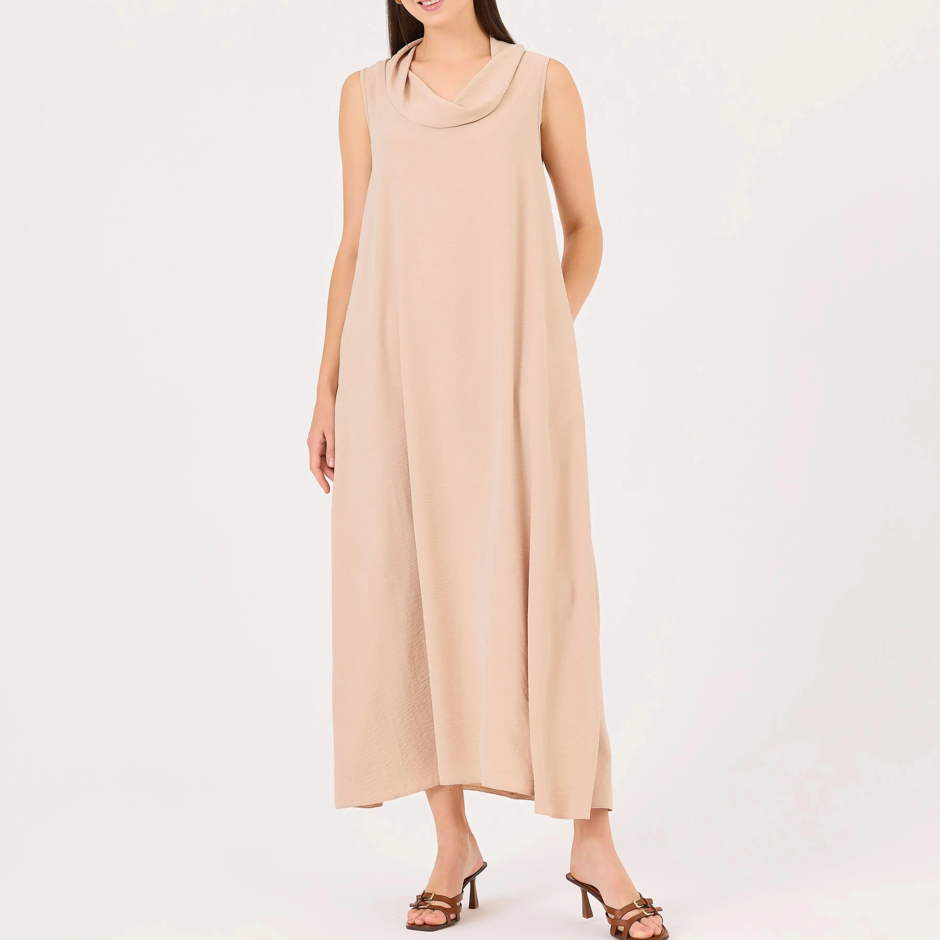 custom degaje collar sleeveless dress
