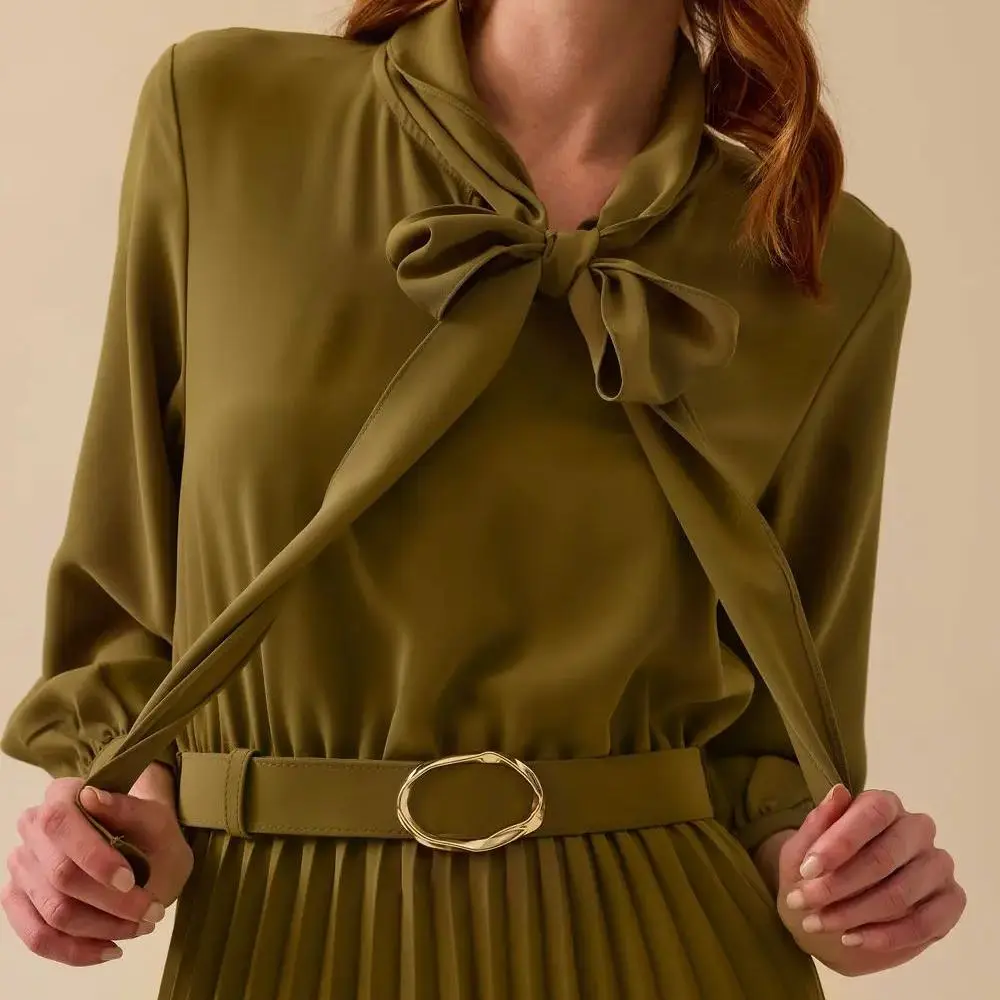 factory custom pleated dress