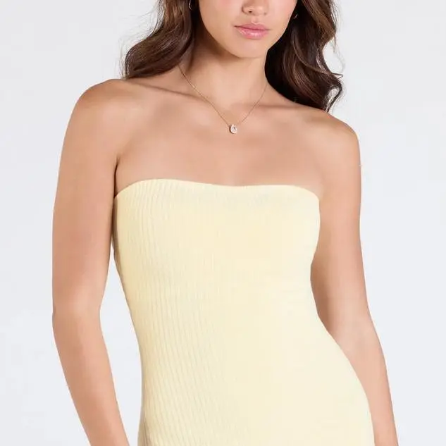 Strapless Bodycon Midi party Dresses women.jpg