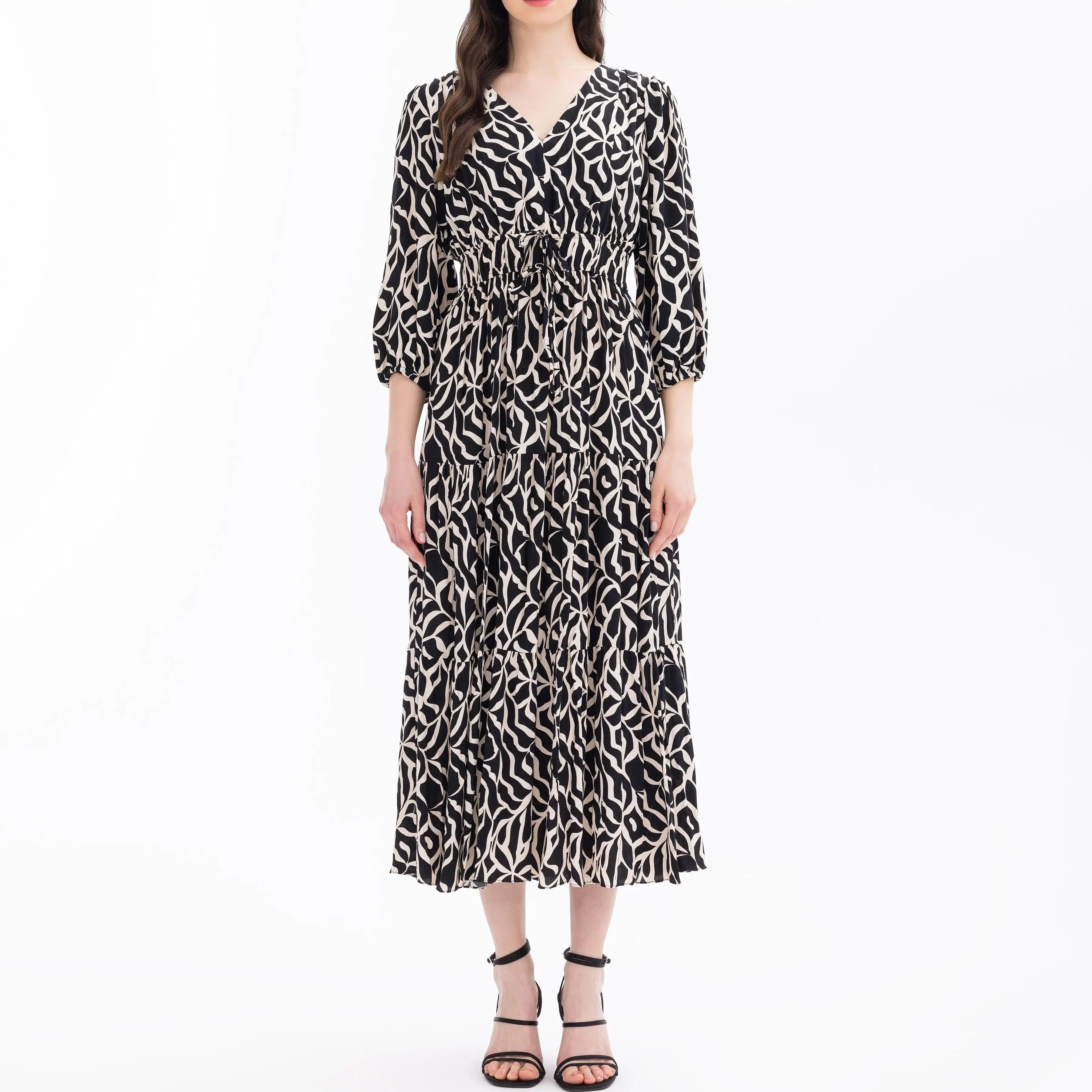 custom-v-neckline-mid-sleeve-dress4